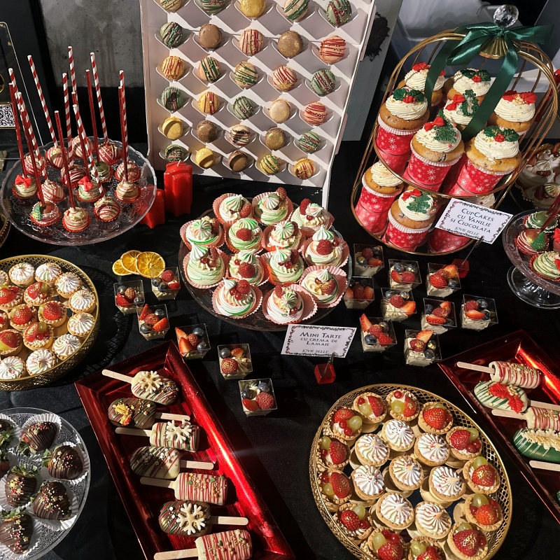 Candy bar tematic Petrecere Craciun
